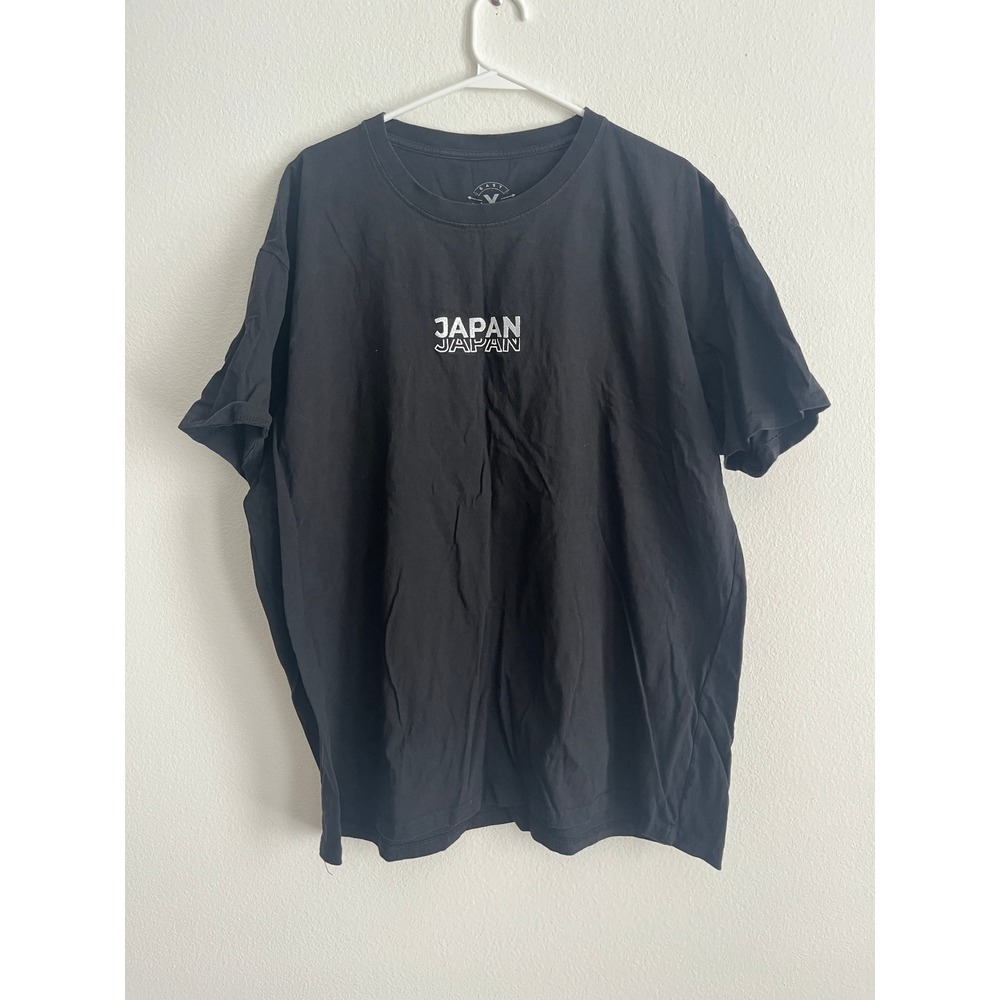 East‎ West Japan Graphic T-Shirt Mens 2XL Black Short Sleeve Cotton Crewneck Tee